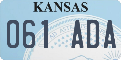 KS license plate 061ADA