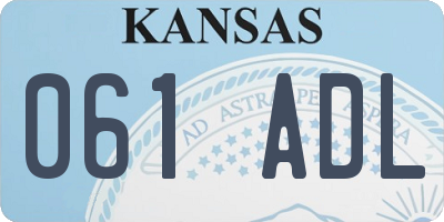 KS license plate 061ADL