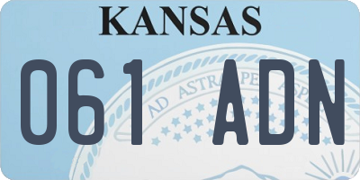 KS license plate 061ADN