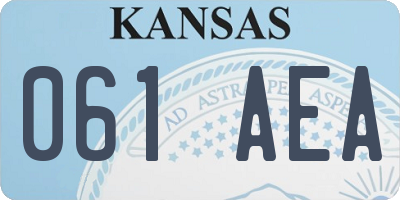 KS license plate 061AEA