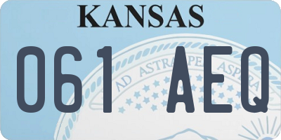 KS license plate 061AEQ