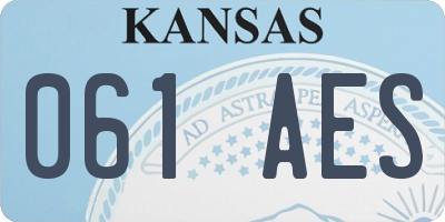 KS license plate 061AES