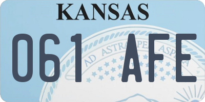 KS license plate 061AFE