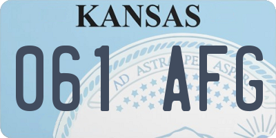 KS license plate 061AFG
