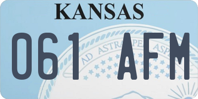 KS license plate 061AFM
