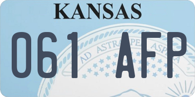 KS license plate 061AFP