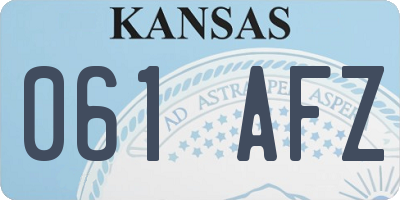 KS license plate 061AFZ