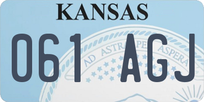 KS license plate 061AGJ