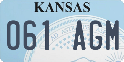 KS license plate 061AGM