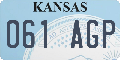 KS license plate 061AGP