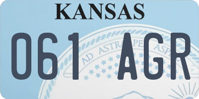 KS license plate 061AGR