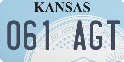 KS license plate 061AGT