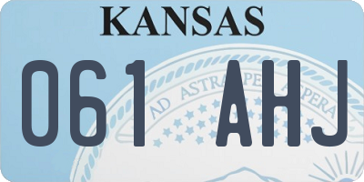 KS license plate 061AHJ