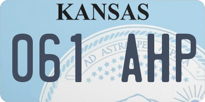 KS license plate 061AHP