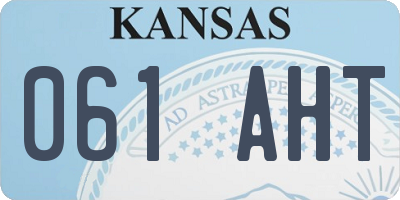 KS license plate 061AHT