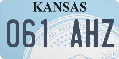 KS license plate 061AHZ