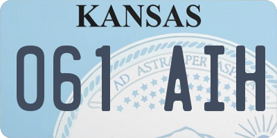 KS license plate 061AIH