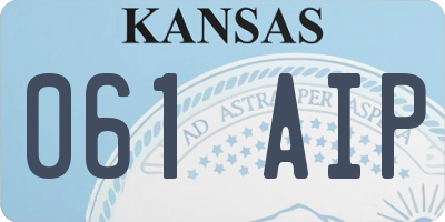 KS license plate 061AIP