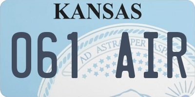 KS license plate 061AIR