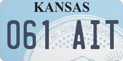 KS license plate 061AIT