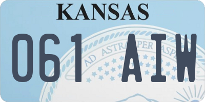 KS license plate 061AIW