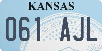 KS license plate 061AJL