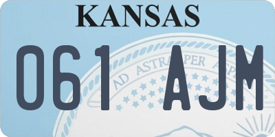 KS license plate 061AJM