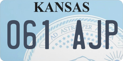 KS license plate 061AJP