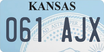 KS license plate 061AJX