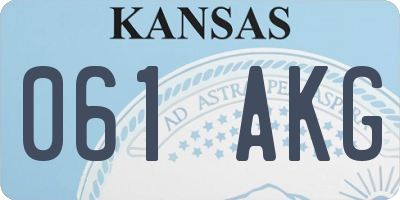 KS license plate 061AKG