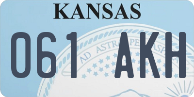 KS license plate 061AKH