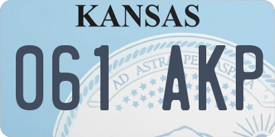 KS license plate 061AKP