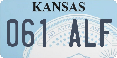KS license plate 061ALF