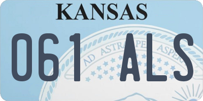 KS license plate 061ALS