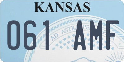 KS license plate 061AMF