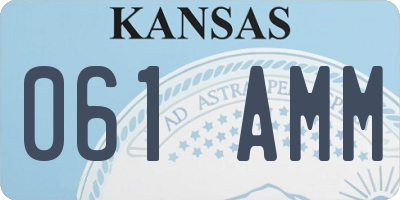 KS license plate 061AMM