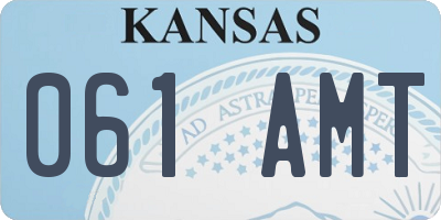 KS license plate 061AMT