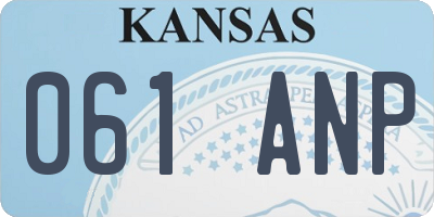 KS license plate 061ANP