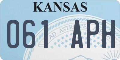 KS license plate 061APH