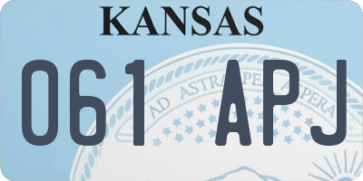 KS license plate 061APJ