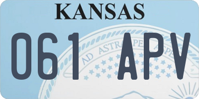 KS license plate 061APV