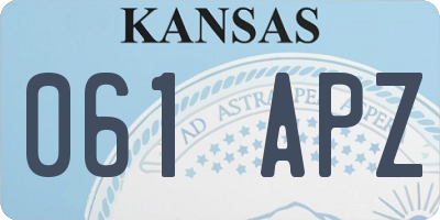 KS license plate 061APZ