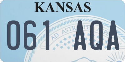 KS license plate 061AQA