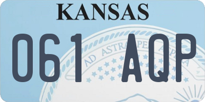 KS license plate 061AQP