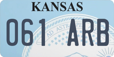 KS license plate 061ARB