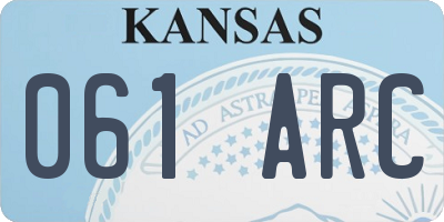 KS license plate 061ARC