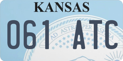KS license plate 061ATC