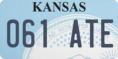 KS license plate 061ATE