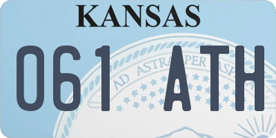 KS license plate 061ATH