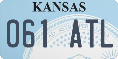 KS license plate 061ATL